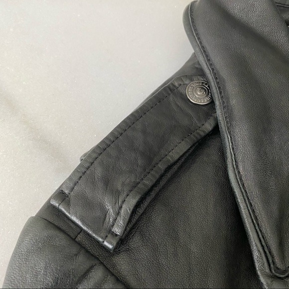 True Religion Section Moto Black Leather Jacket XS - Picture 5 of 6